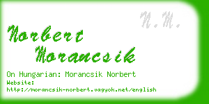 norbert morancsik business card